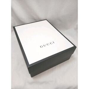 Gucci Classic Black & White Empty Shoe Storage Box Large 14" x 11”x 5” Vintage